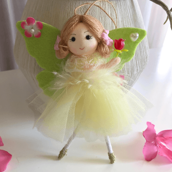 Handmade Butterfly and Flower Dolls