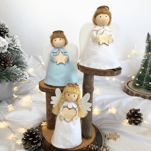 Handmade Guardian Angel Ornaments and Angel Tree Toppers