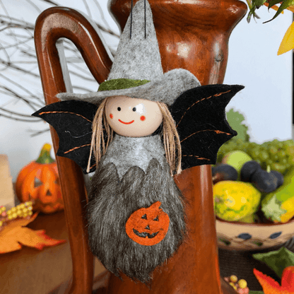 Smiling Halloween Witch Dolls