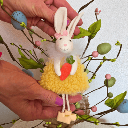 Handcrafted Easter Bunny Hanging Ornaments