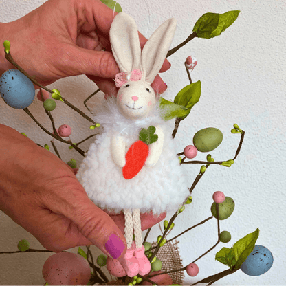 Handcrafted Easter Bunny Hanging Ornaments