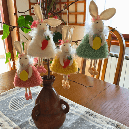 Handcrafted Easter Bunny Hanging Ornaments