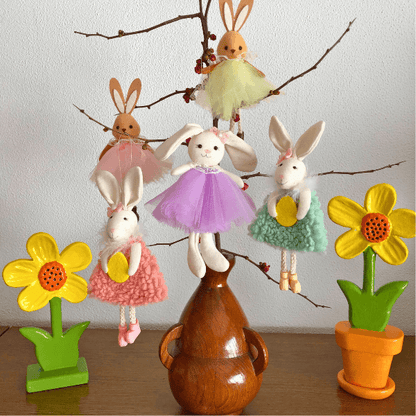 Handcrafted Easter Bunny Hanging Ornaments