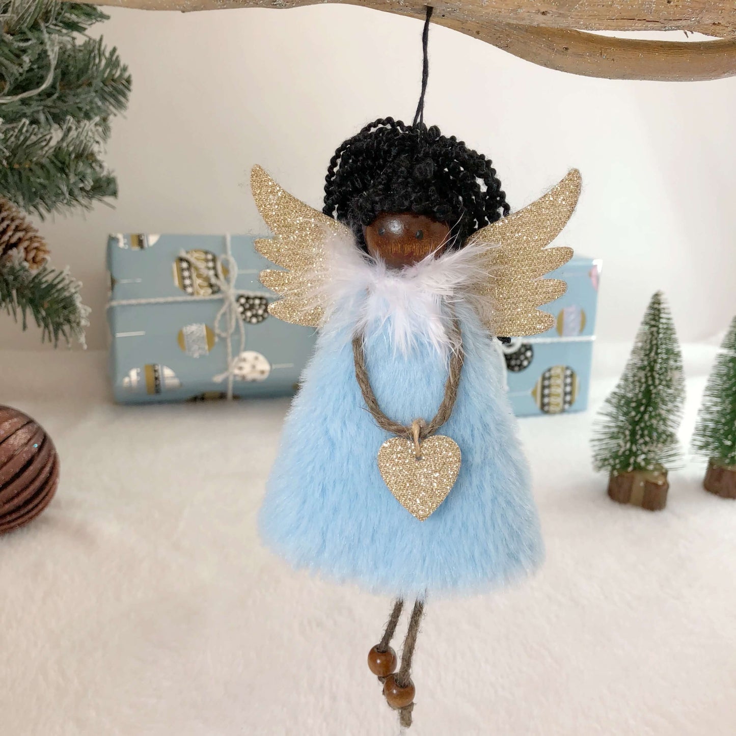 Handmade Christmas Brown Angels